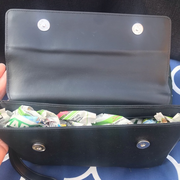 Authentic MONTBLANC bag leather trim wristlet - Picture 4 of 8